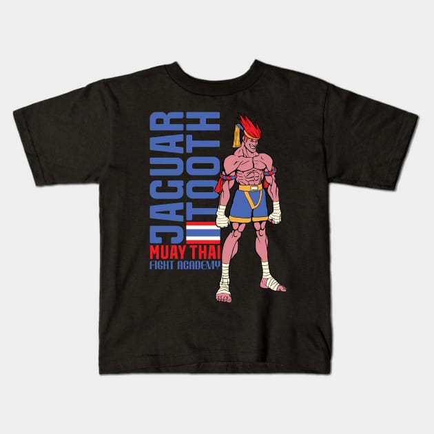 Adon Jaguar Tooth Muay Thai Gym Kids T-Shirt by RevLevel